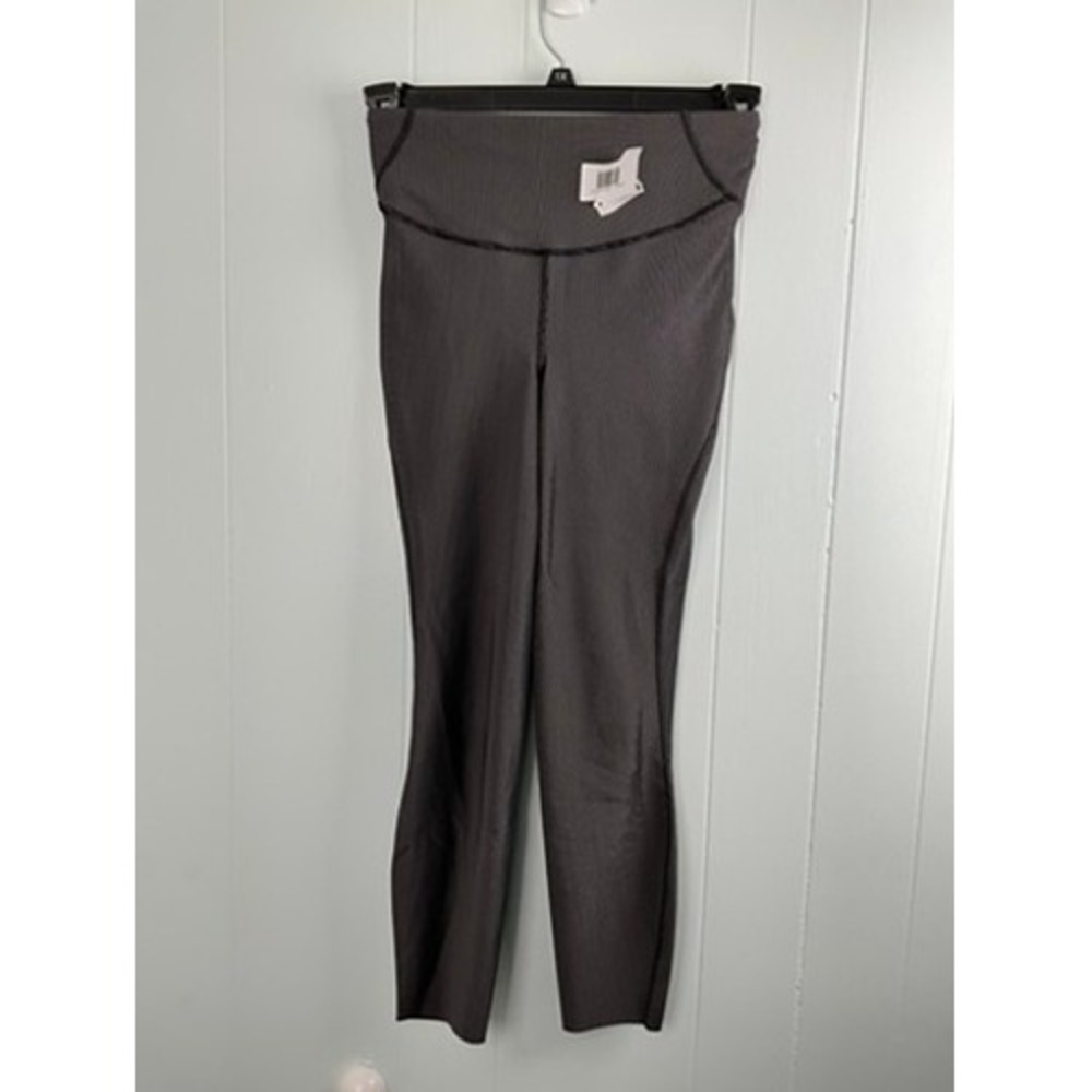 Lululemon High Rise Ribbed Performance Leggings Black Grey Size‎ 6 LW5FD7S